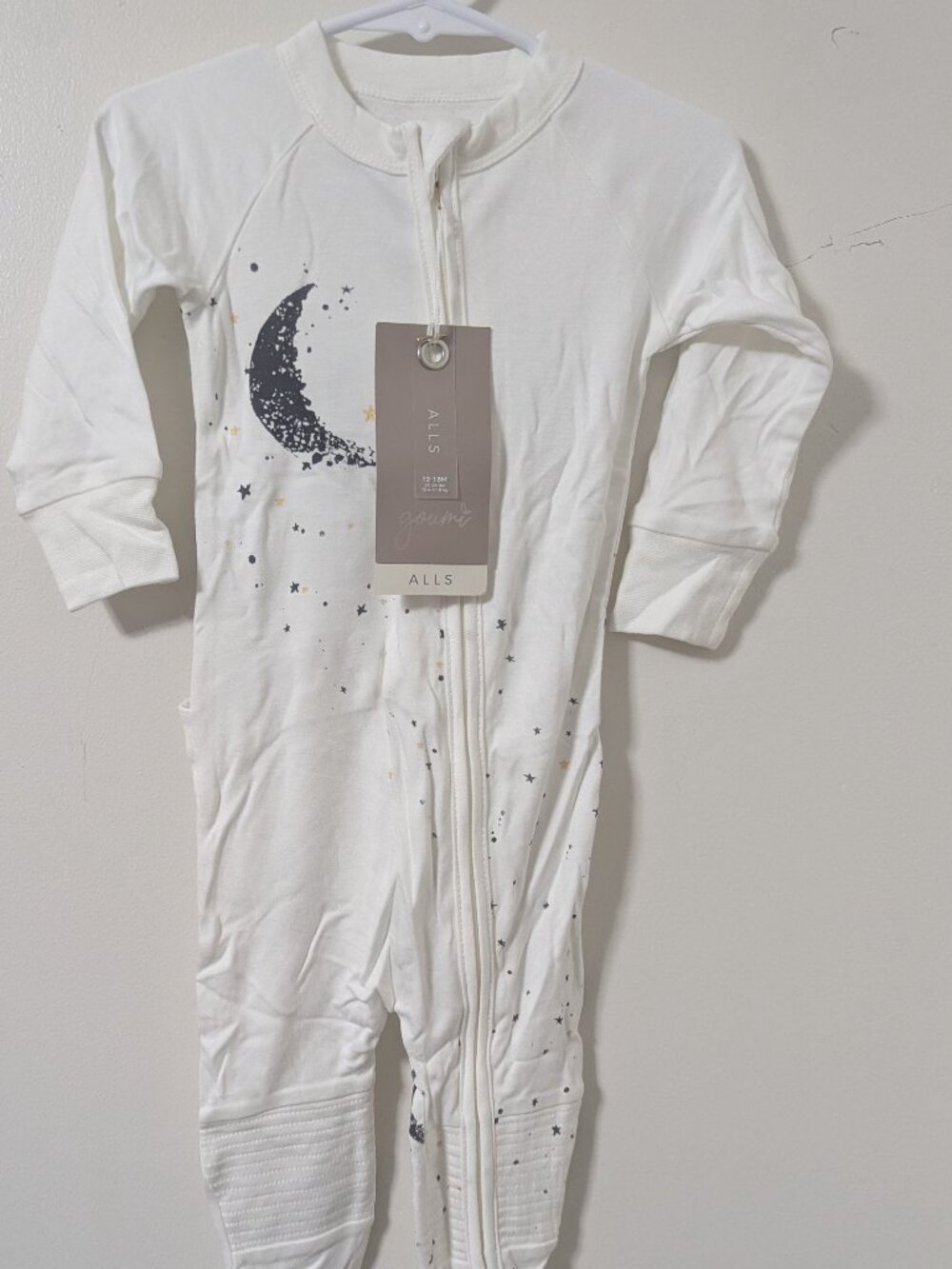NWT Goumi Many Moons Bamboo Zipper Footie PJs size 12-18 Months